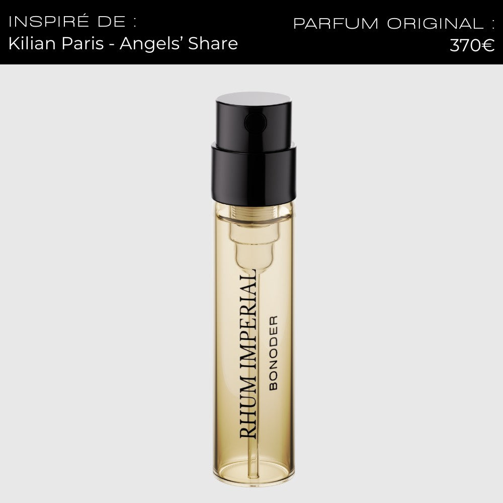 Rhum Impérial, Échantillon 2ml — flacon Bonoder sur fond clair